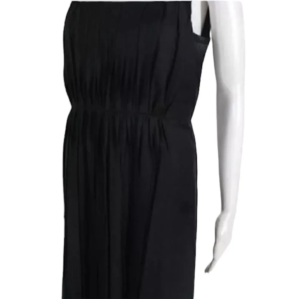 J. Crew Super 120’s NWOT Wool Pleated Sleeveless A-Line Dress in Black size 6